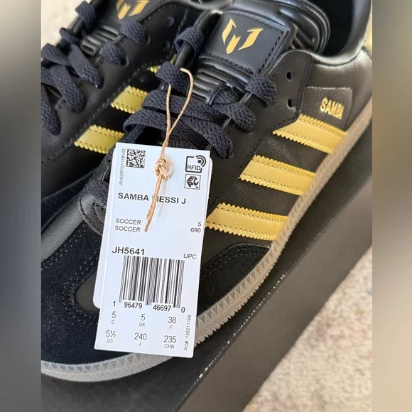Adidas Samba Messi J Black Gold Gum Sneakers Women's 5.5 Youth 5 NWT is  available for purchase on au PAY Market - Imported Goods Online Store  Co.Ltd. | au PAY Market - Online Shopping Site
